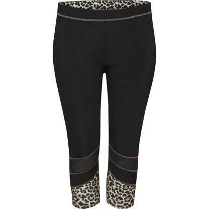 Studio SActive wear Capri Capri Black with leo print