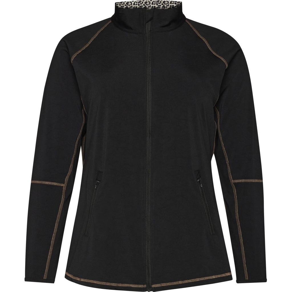 Studio SActive wear Jacket Jacket Black with leo print