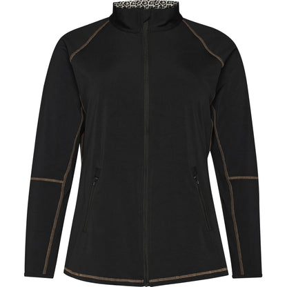 Studio SActive wear Jacket Jacket Black with leo print