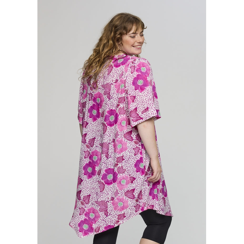Studio SAlessia Tunic Tunic White with pink flowers