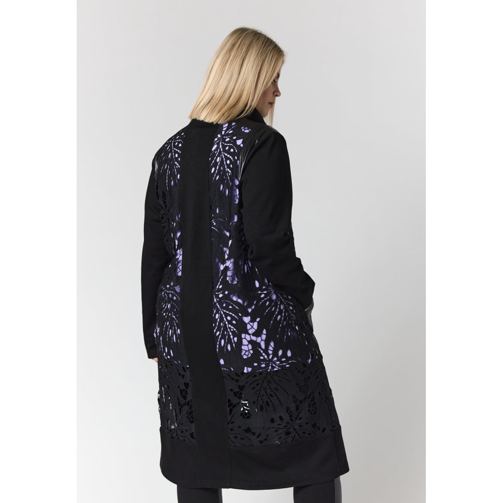 Studio SAmaris cardigan with lace Cardigan Black