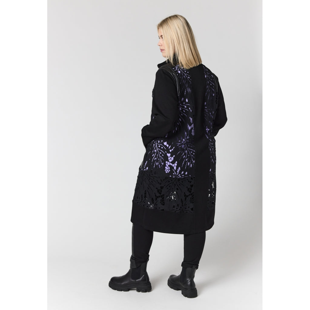 Studio SAmaris cardigan with lace Cardigan Black
