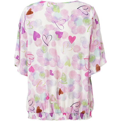 Studio SAmelie blouse Blouse White with pink/purple bobles