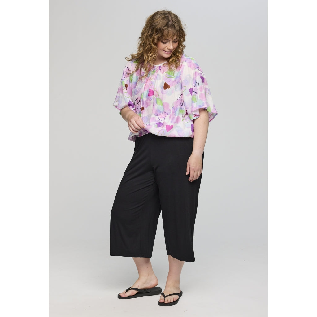 Studio SAmelie blouse Blouse White with pink/purple bobles