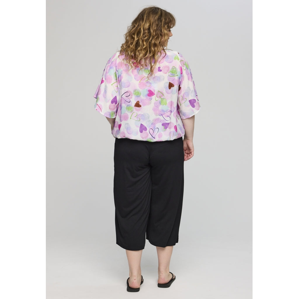 Studio SAmelie blouse Blouse White with pink/purple bobles