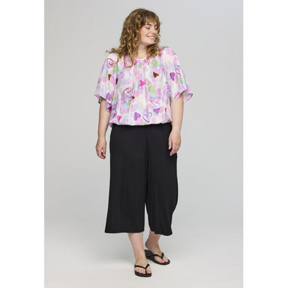 Studio SAmelie blouse Blouse White with pink/purple bobles
