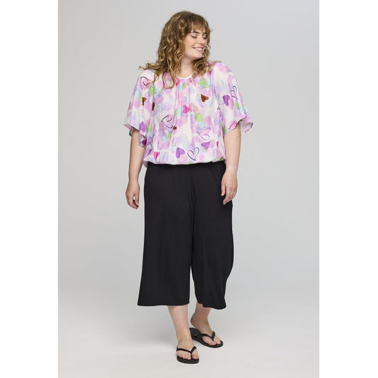 Studio SAmelie blouse Blouse White with pink/purple bobles