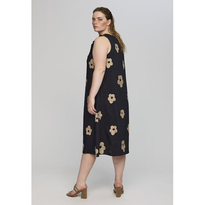Studio SAnastasia Long dress Long Dress Black with sand flowers