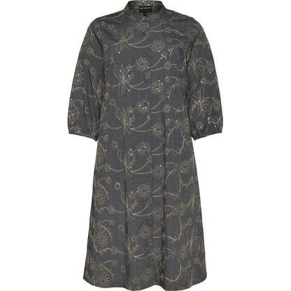 Studio SAnea Dress Dress Blue denim with embroidery