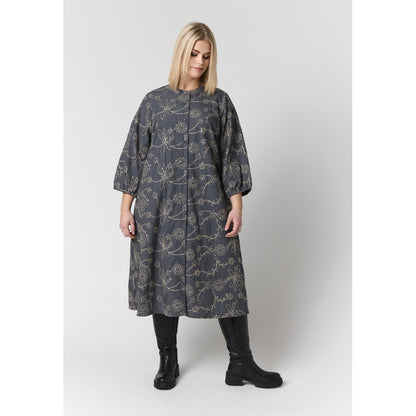Studio SAnea Dress Dress Blue denim with embroidery