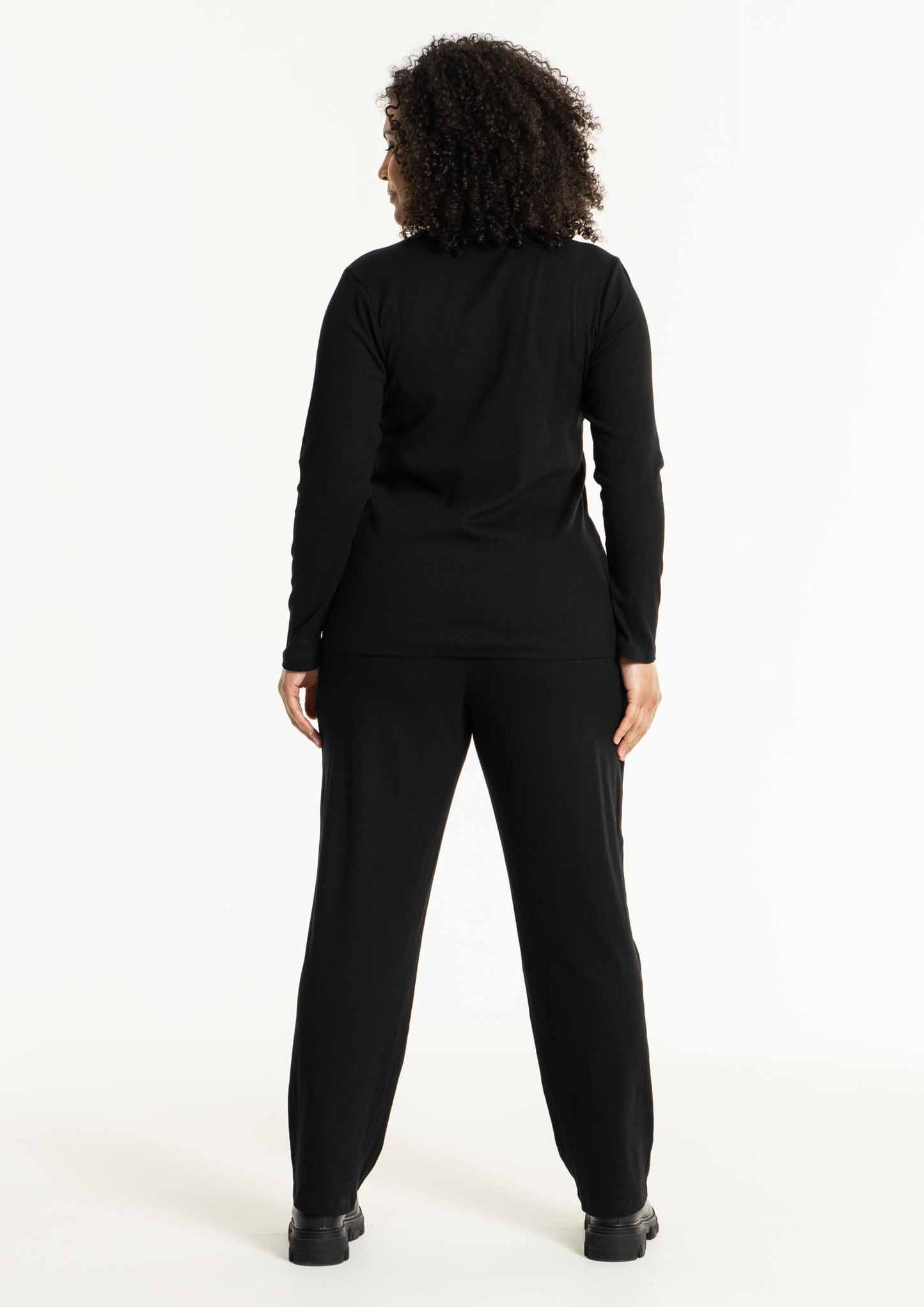 Studio SAngla Rib Turtle neck blouse Blouse Black