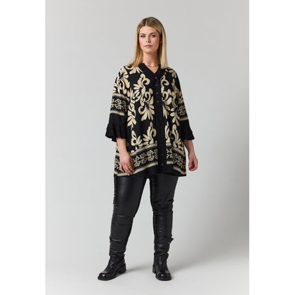 Studio SAnn Tunic Tunic Black with border print