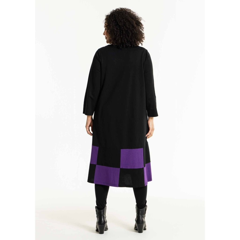 Studio SAnnemarie Dress with check mix Dress Black/Purple