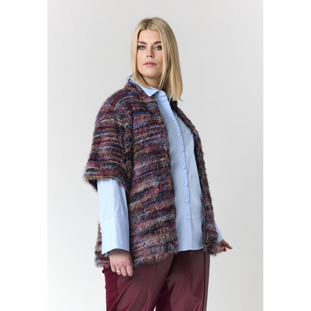 Studio SAnouk Vest with zipper Vest Multi colour stripes