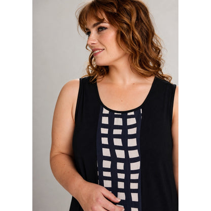 Studio SAsta Long dress Long Dress Black with sand checks