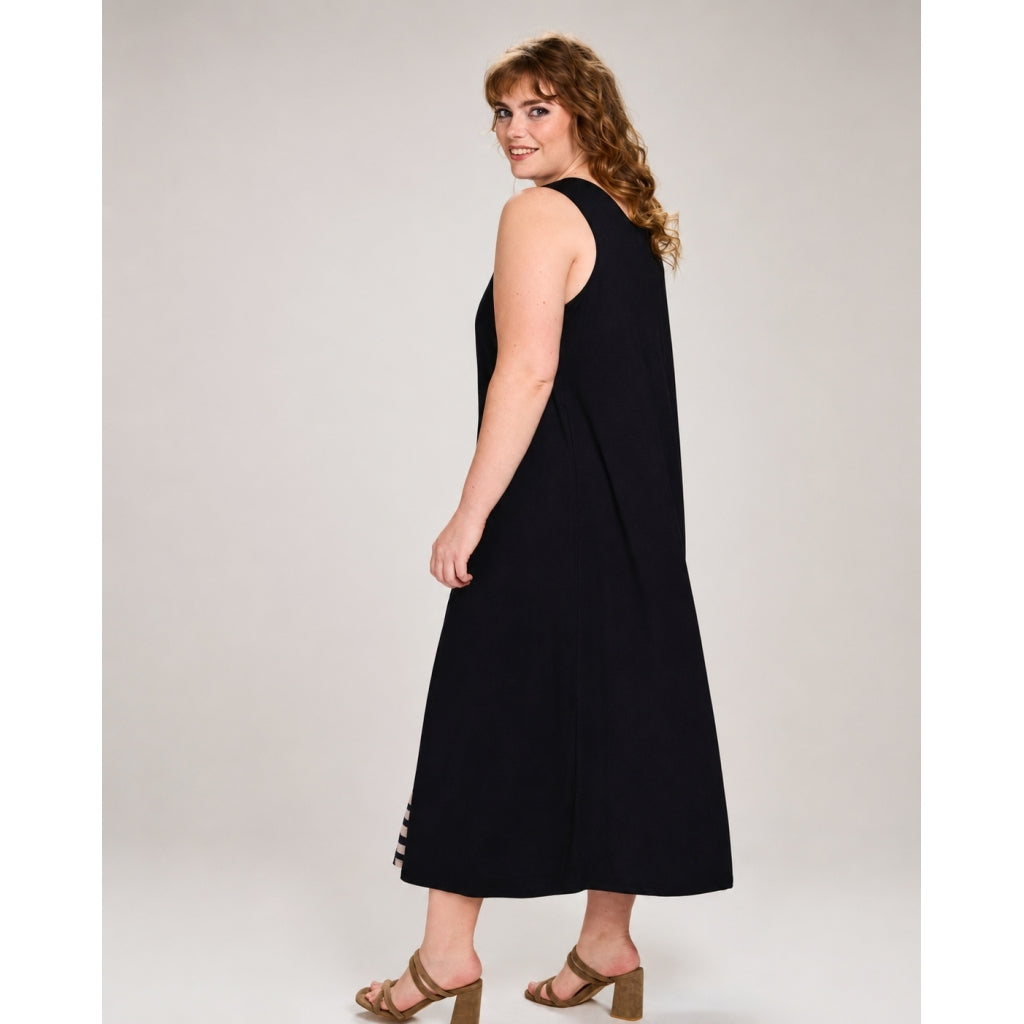 Studio SAsta Long dress Long Dress Black with sand checks
