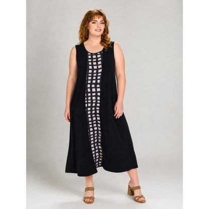 Studio SAsta Long dress Long Dress Black with sand checks