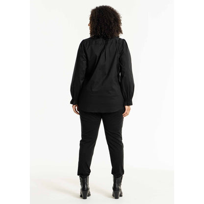 Studio SAtalie Shirt with smock neck Shirt Black