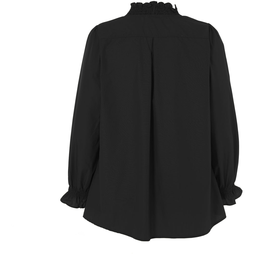 Studio SAtalie Shirt with smock neck Shirt Black