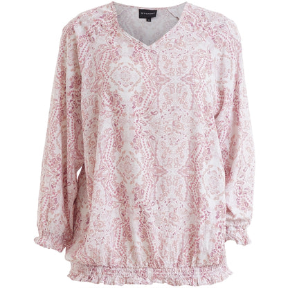 Studio SAugusta Blouse Blouse Off white with rose flowers