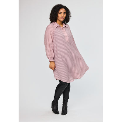 Studio SAyla Shirt dress Dress Rose with black stripe