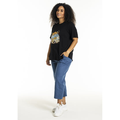 Studio SBella T-Shirt with print T-Shirt Black with bus