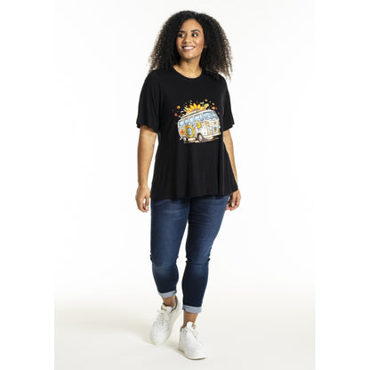 Studio SBella T-Shirt with print T-Shirt Black with bus