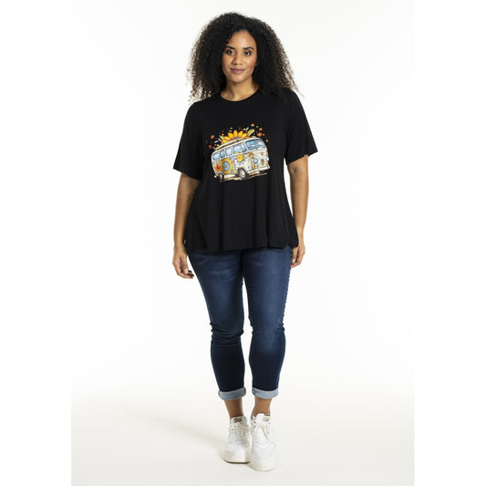 Studio SBella T-Shirt with print T-Shirt Black with bus