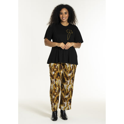 Studio SBella T-Shirt with print T-Shirt Black with yellow