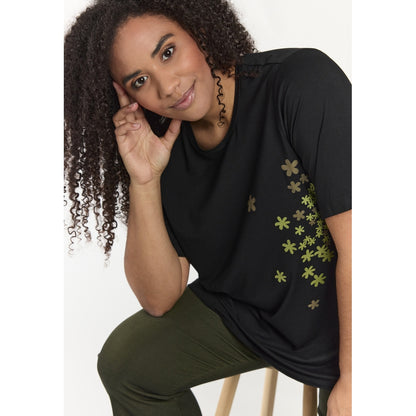 Studio SBella T-Shirt with print T-Shirt Black with Green