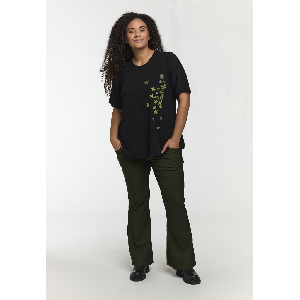 Studio SBella T-Shirt with print T-Shirt Black with Green