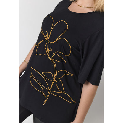Studio SBella T-Shirt with print T-Shirt Black with Gold