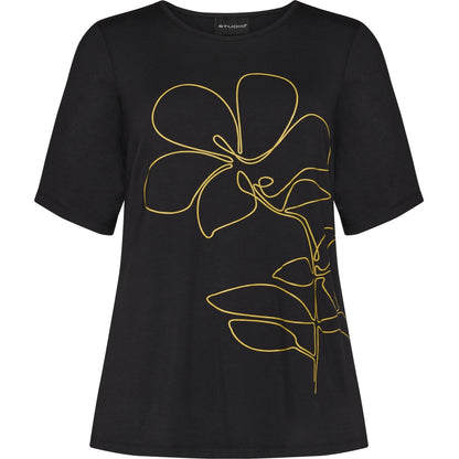 Studio SBella T-Shirt with print T-Shirt Black with Gold