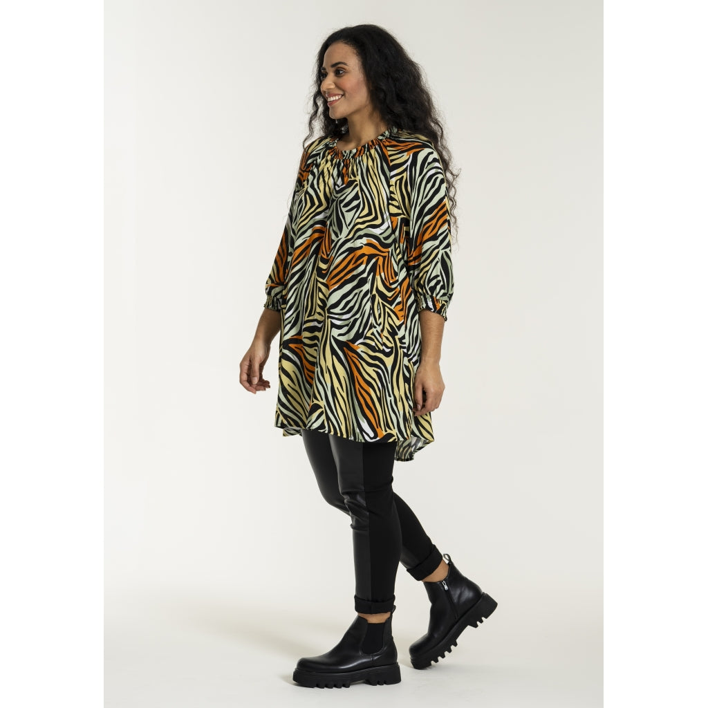 Studio SBerbel Tunic Tunic Green yellow zebra