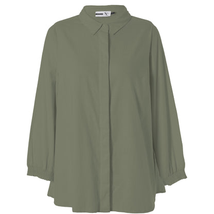 Studio SBereth Shirt with pleats Shirt Khakigreen