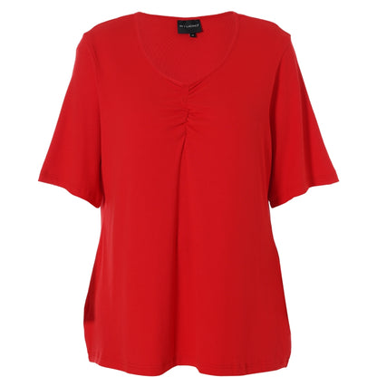 Studio SBetri rib T-Shirt T-Shirt Red