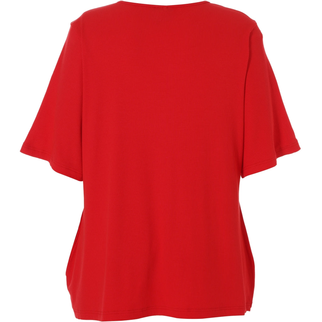 Studio SBetri rib T-Shirt T-Shirt Red