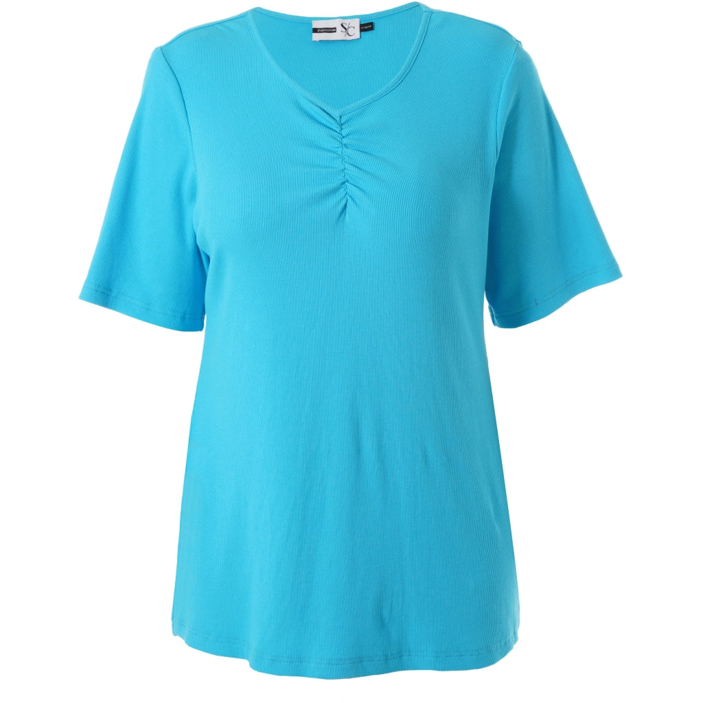 Studio SBetri rib T-Shirt T-Shirt Turquoise