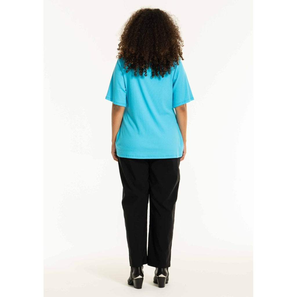 Studio SBetri rib T-Shirt T-Shirt Turquoise