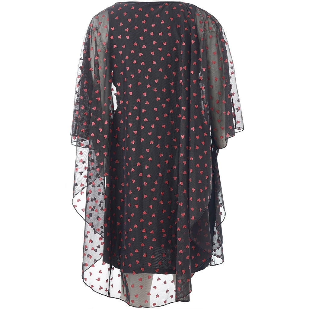 Studio SBianca Dress Dress Black with red hearts