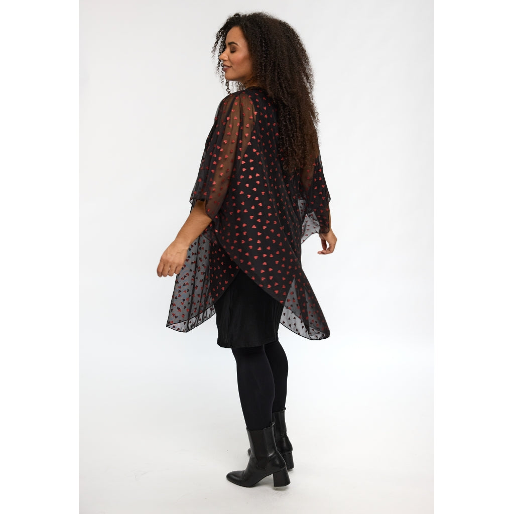 Studio SBianca Dress Dress Black with red hearts