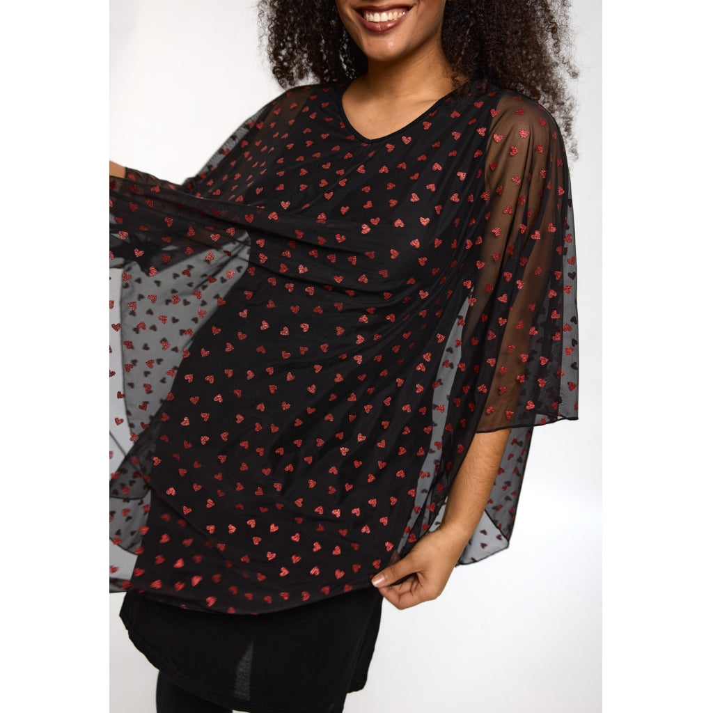 Studio SBianca Dress Dress Black with red hearts