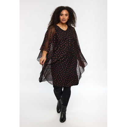 Studio SBianca Dress Dress Black with red hearts