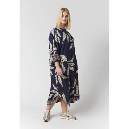 Studio SBidiana Long Dress Long Dress Navy board with sand flowers