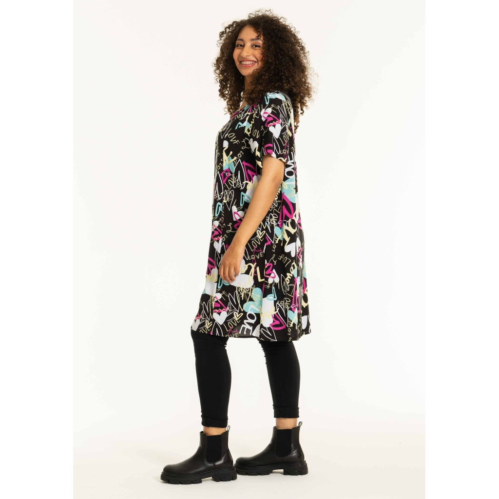 Studio SBirgitte Dress Dress Black + pink flowers