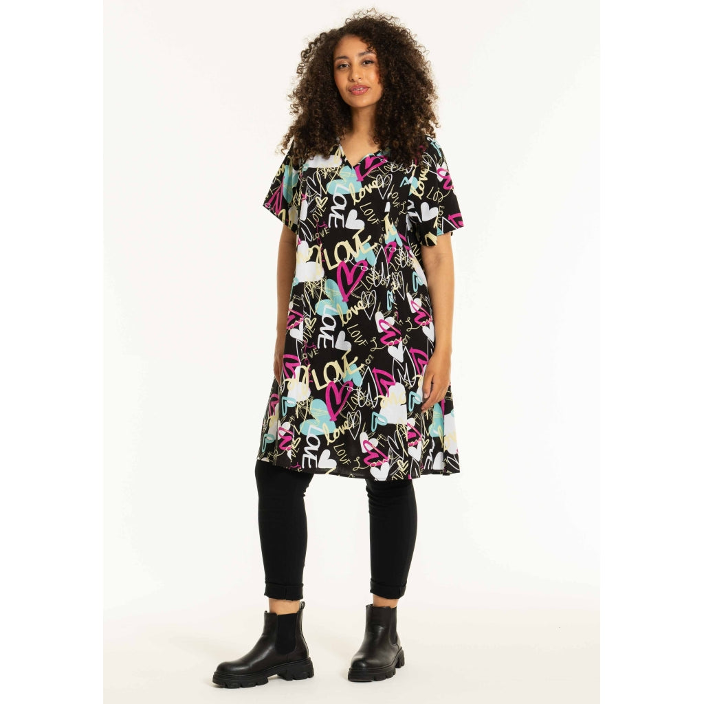 Studio SBirgitte Dress Dress Black + pink flowers