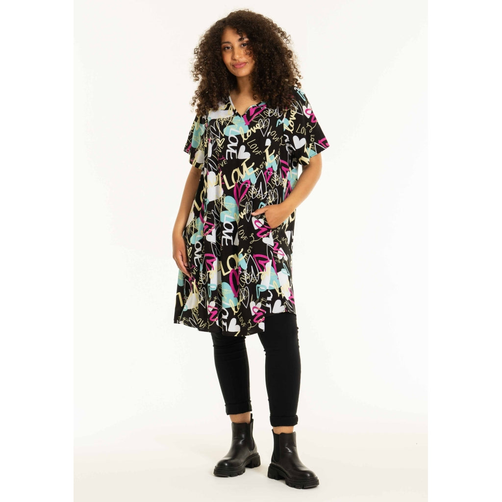 Studio SBirgitte Dress Dress Black + pink flowers