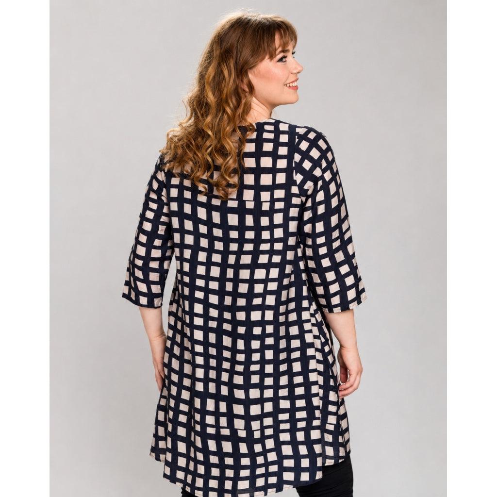 Studio SBirgitte Dress Dress Black with sand checks