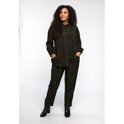 Studio SBitta Shirt Shirt Black with green stripes