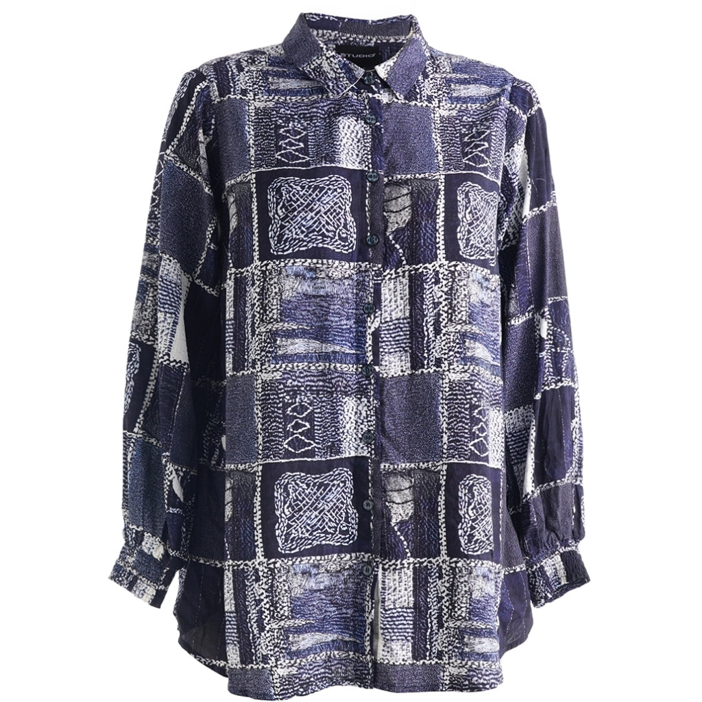 Studio SBitta Shirt Shirt Blue mix pattern